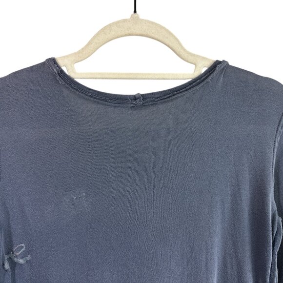 Vintage Juicy Couture Tee Shirt Blue Script Cotton Long Sleeve Size S Y2K - Picture 4 of 13